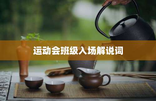 运动会班级入场解说词