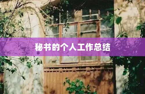 秘书的个人工作总结