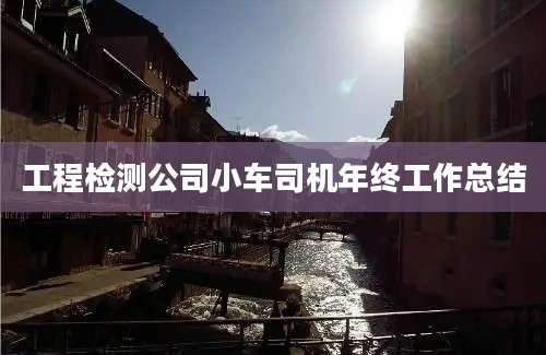 工程检测公司小车司机年终工作总结