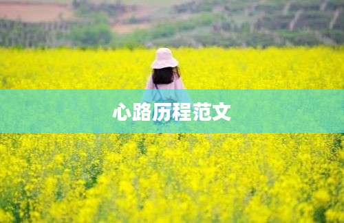心路历程范文