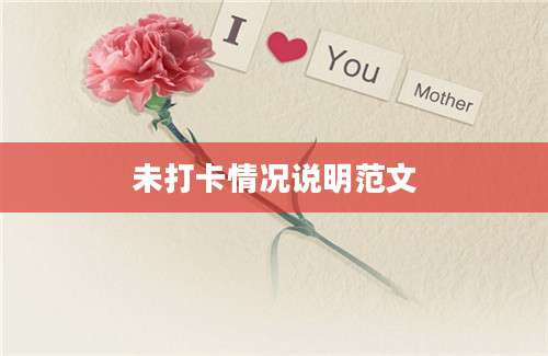 未打卡情况说明范文