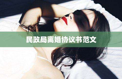 民政局离婚协议书范文