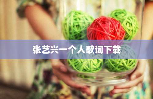 张艺兴一个人歌词下载