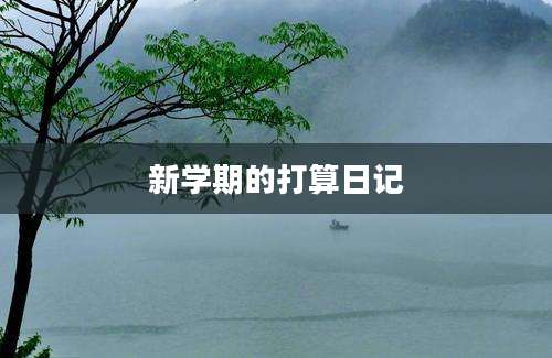 新学期的打算日记