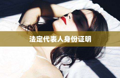 法定代表人身份证明
