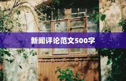 新闻评论范文500字