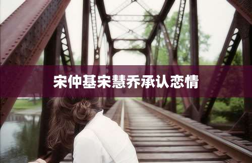 宋仲基宋慧乔承认恋情