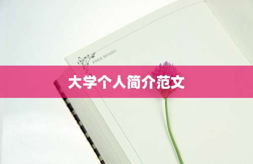 大学个人简介范文