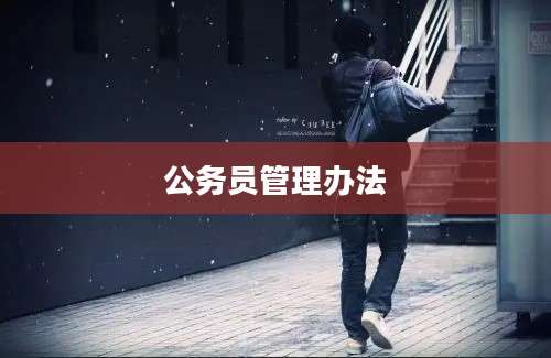 公务员管理办法