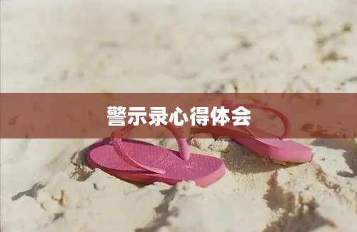 警示录心得体会