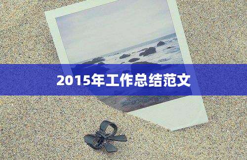 2015年工作总结范文