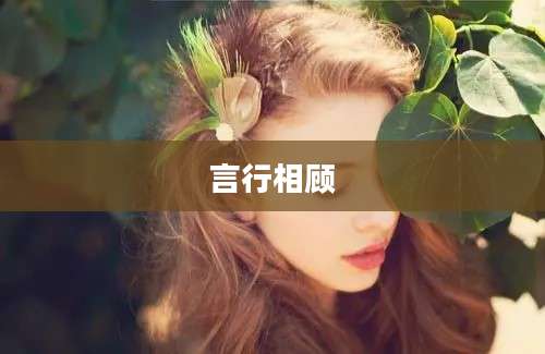 言行相顾