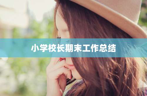 小学校长期末工作总结