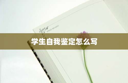 学生自我鉴定怎么写