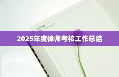 2025年度律师考核工作总结