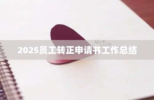 2025员工转正申请书工作总结