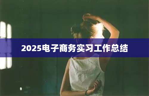 2025电子商务实习工作总结