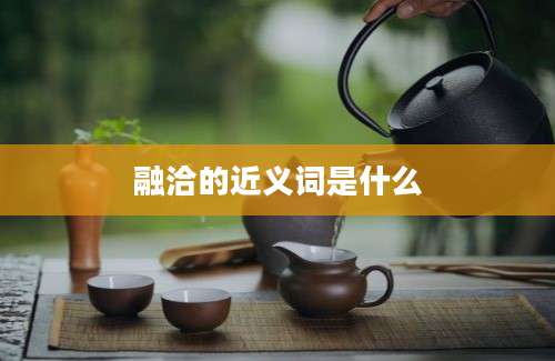 融洽的近义词是什么