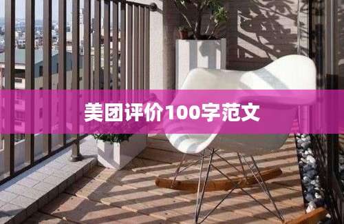 美团评价100字范文