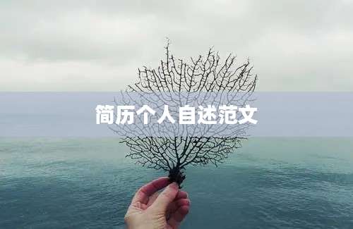 简历个人自述范文