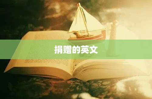 捐赠的英文