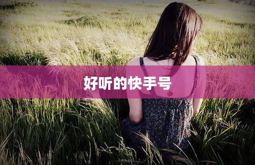 好听的快手号