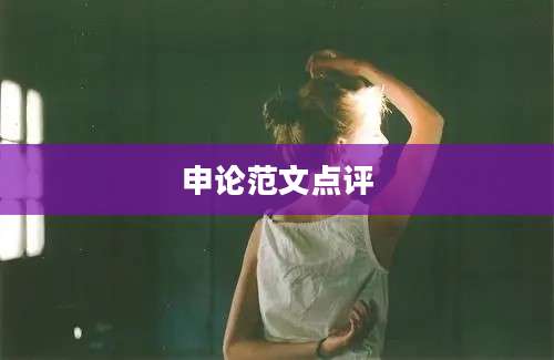 申论范文点评