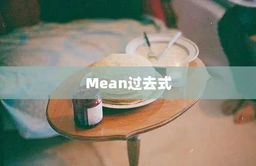 Mean过去式