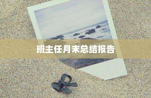 班主任月末总结报告