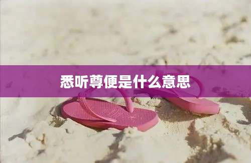 悉听尊便是什么意思