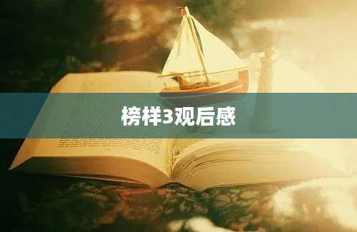 榜样3观后感