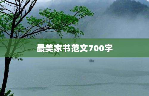 最美家书范文700字