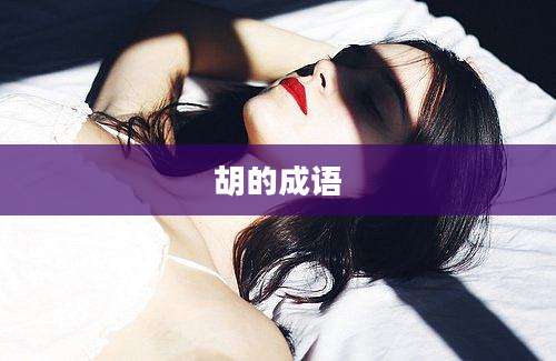 胡的成语