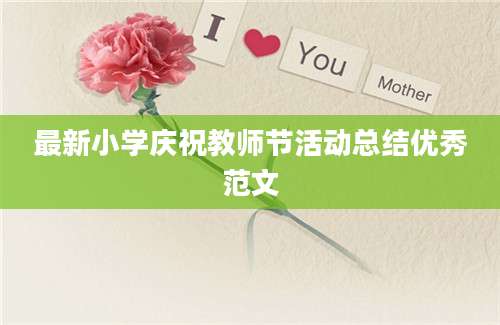 最新小学庆祝教师节活动总结优秀范文