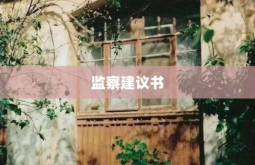 监察建议书