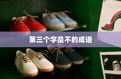 第三个字是不的成语