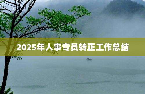 2025年人事专员转正工作总结