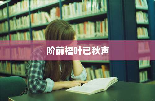 阶前梧叶已秋声