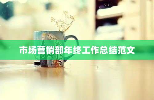 市场营销部年终工作总结范文
