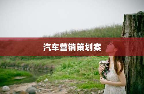 汽车营销策划案
