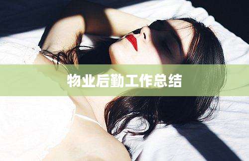 物业后勤工作总结