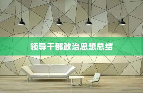 领导干部政治思想总结
