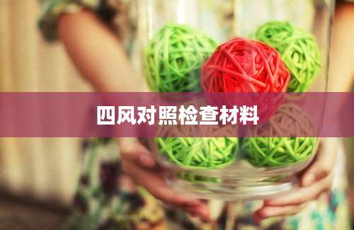 四风对照检查材料