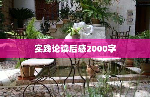 实践论读后感2000字