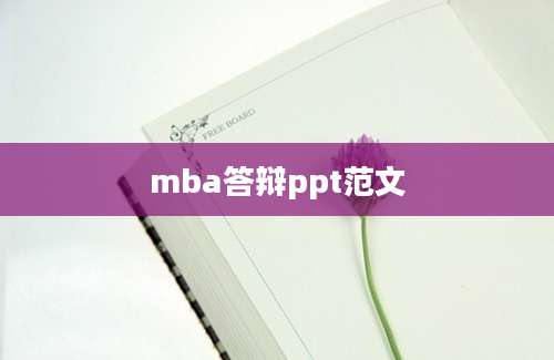 mba答辩ppt范文