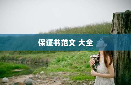 保证书范文 大全