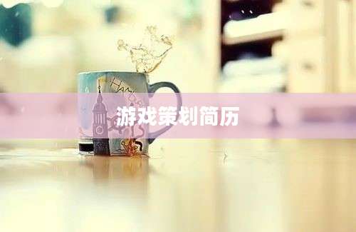 游戏策划简历