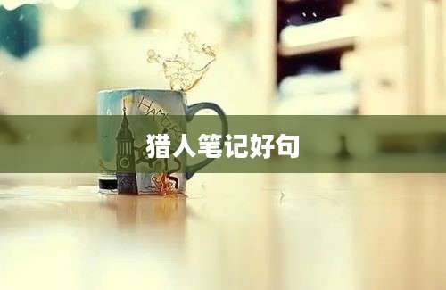 猎人笔记好句