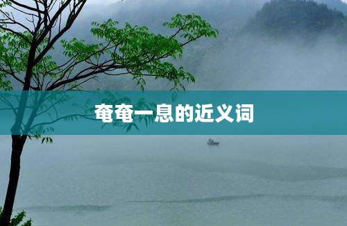 奄奄一息的近义词