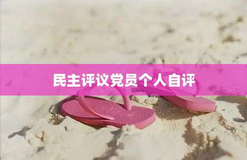 民主评议党员个人自评